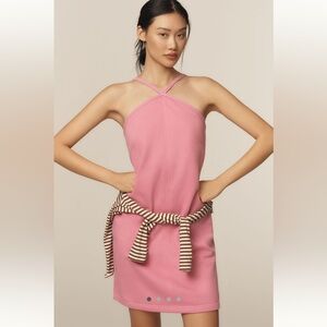 Anthropologie Pink Halter Dress